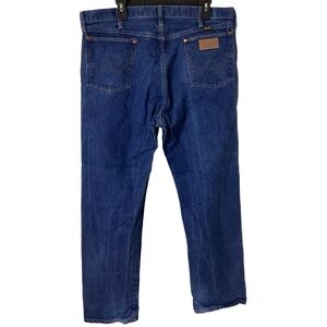Vintage Wrangler‎ Cowboy Cut Straight Leg Blue Denim Jeans - Men's Size 42 X 32